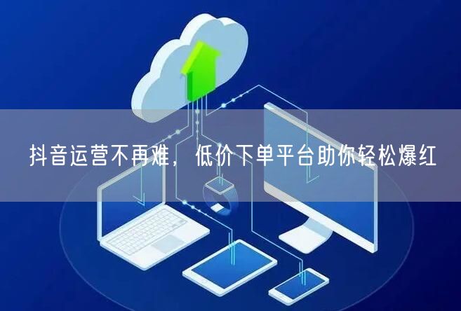 抖音运营不再难，低价下单平台助你轻松爆红